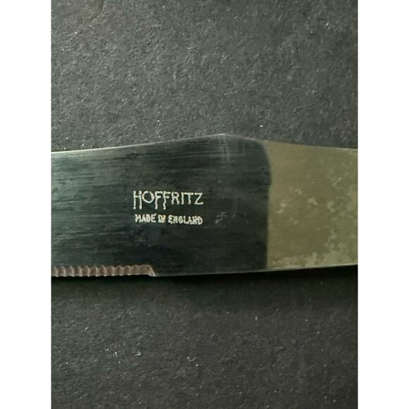Hoffritz Steak Knives Wood Handle Stainless Steel Set 5 Tableware Servingware - Picture 3 of 4